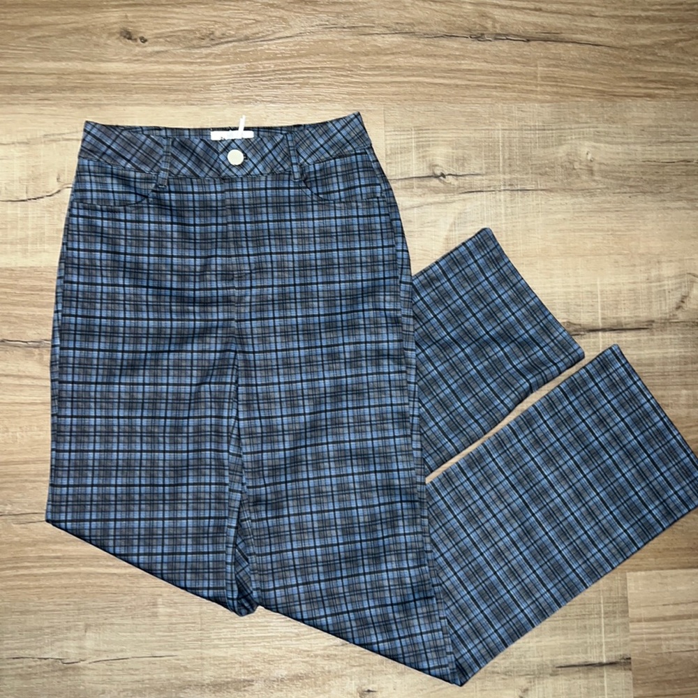 Princess Polly Plaid Blue Pants